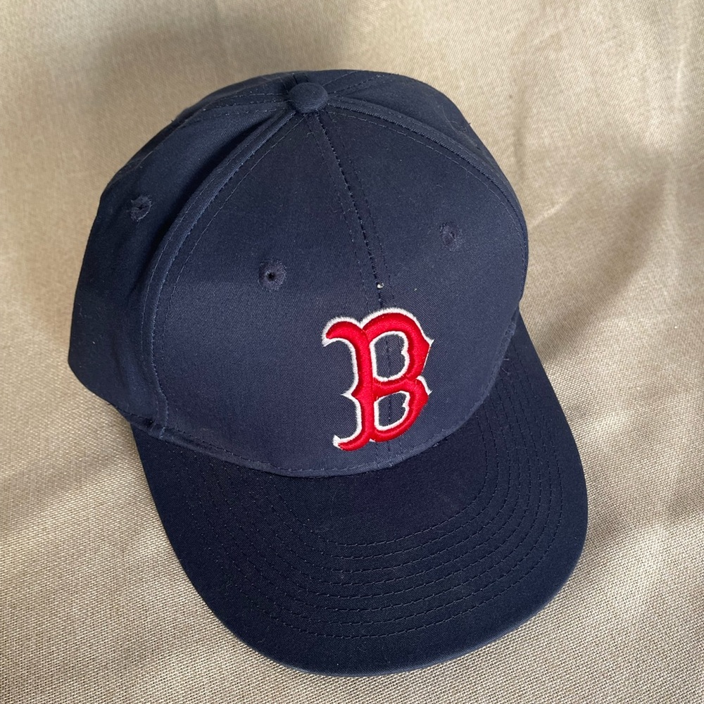 YOUTH ! Boston Red Sox MLB OC Sports Hat Cap Solid Blue Red Logo Team Adjustable